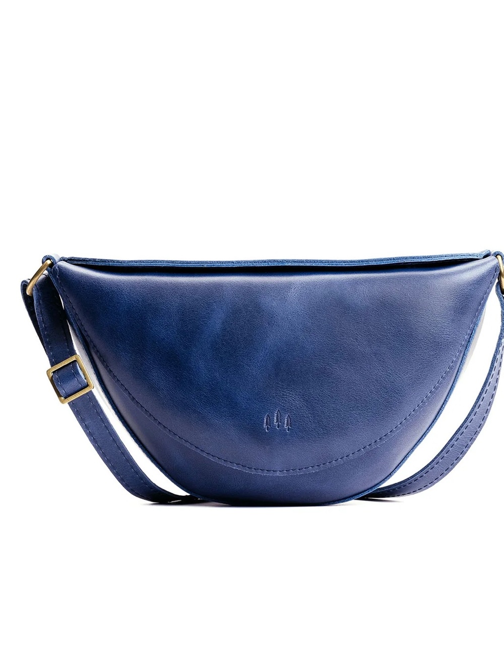 Portland Leather Goods Medium Koala Sling Bag Cowboy Blue Leather Crossbody